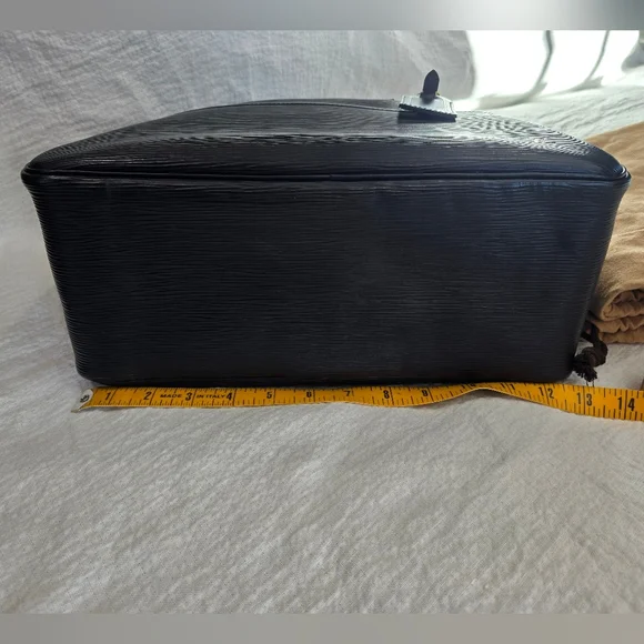 Louis Vuitton Epi Deauville Black Noir Bag Travel Luggage Keepall Speedy Leather - Picture 6 of 15